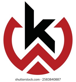 WK Letter Logo Design Template - Vector Format