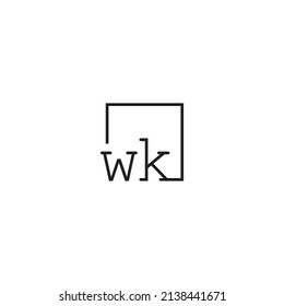 WK line concept logo in high quality professional design that will be best for your companies