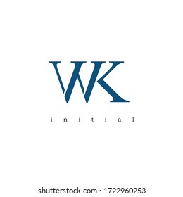 WK logo initial letter in geometric style design.