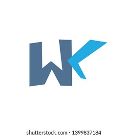 WK Logo Letter Vector Illutration
