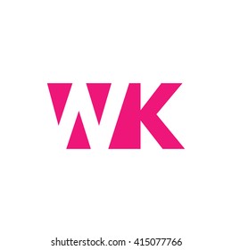 Wk Logo Vector Graphic Branding Letter Stock Vector (Royalty Free ...