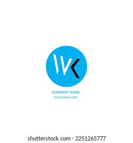 WK Simple Letters logo Design