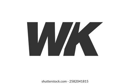 WK Techno Editable Font Logo For Corporate Branding. Bold, Futuristic Design With Unique Typographic Ideas. Minimal Custom Type And Dynamic Letter Variations For Promotion, Printing, And Book Titles