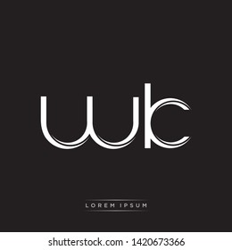 wk w k Logo Initial Letter Split Lowercase Modern Monogram Template Design