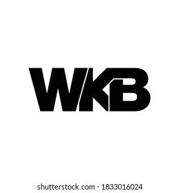 WKB letter monogram logo design vector