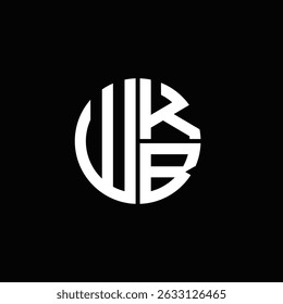WKB logo WKB icon WKB monogram WKB letter minimalist Circle flat Unique modern abstract logo design.
