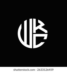 WKC logo WKC icon WKC monogram WKC letter minimalist Circle flat Unique modern abstract logo design.
