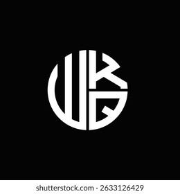 WKQ logo WKQ icon WKQ monogram WKQ letter minimalist Circle flat Unique modern abstract logo design.
