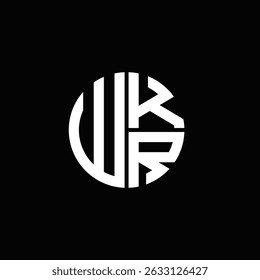 WKR logo WKR icon WKR monogram WKR letter minimalist Circle flat Unique modern abstract logo design.
