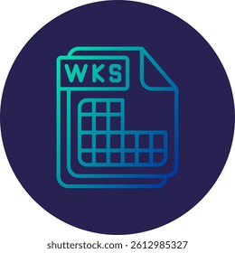 WKS Line Circle Gradient Style