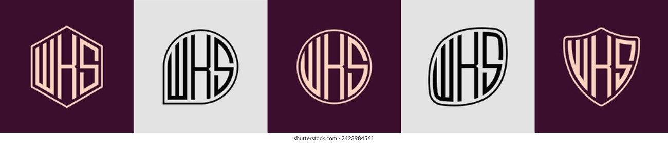WKS modern initial monogram logo design vector. It will be suitable for which company or brand name start those initial.