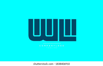 WL abstract initials monogram letter text alphabet logo design