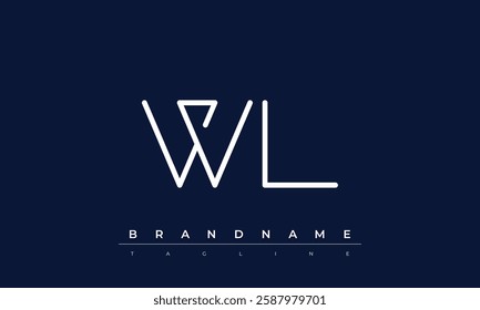 WL Abstract letter logo. This logo icon incorporate with abstract shape in the creative way