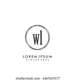 WL Initial beauty monogram logo vector