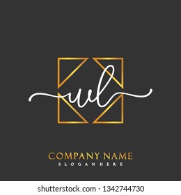 WL Initial Handwriting logo template vector