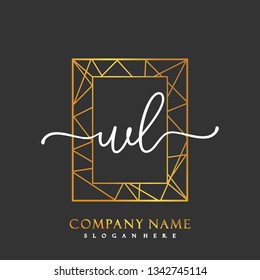 WL Initial Handwriting logo template vector