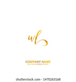 WL Initial handwriting logo vector