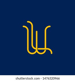 WL initial letter logo design