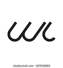 wl initial letter vector logo