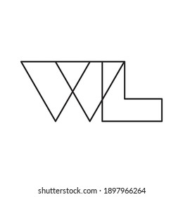 wl initial letter vector logo