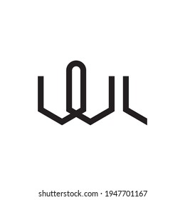 wl initial letters, vector logo