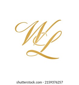 WL initial logo design vector stock