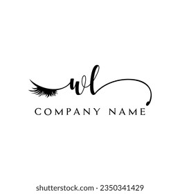 WL Logo-Logo-Logo-Wimpernvektor modern