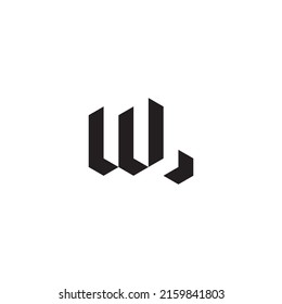 WL initial logo letters in high quality professional design that will print well across any print media