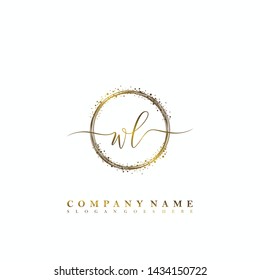 WL Initial luxury handwriting logo vector