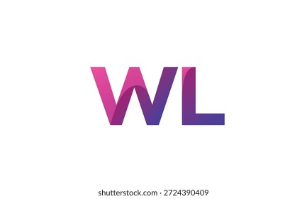WL Letter Gradient Monogram Logo for Modern Business Branding