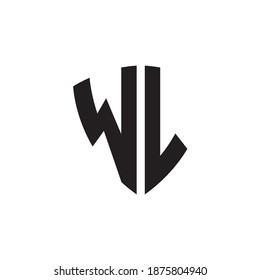 Vector de diseño de logotipo de letras WL