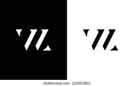 WL letter logo or W L initials design in vector format.