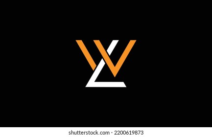 WL letter logo or W L initials design in vector format.