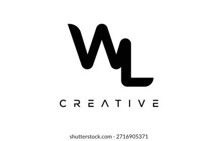 WL Letter Monogram Logo for Modern Creative Brand Identity