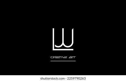 WL, LW, W, L abstract letters logo monogram
