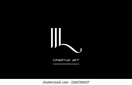 WL, LW, W, L abstrakte Buchstaben Logo-Monogramm