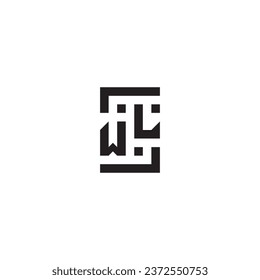 WL square concept retro logo in high quality professional design that will print well across any print media