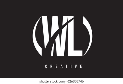 WL W L White Letter Logo Design with White Background Vector Illustration Template.