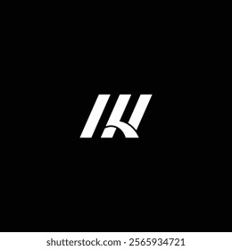 WL or Wb  abstract logo design with black background.