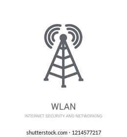 wlan icon. Trendy wlan logo concept on white background from Internet Security and Networking collection. Suitable for use on web apps, mobile apps and print media.
