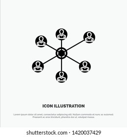 Wlan, Internet, Social, Group solid Glyph Icon vector