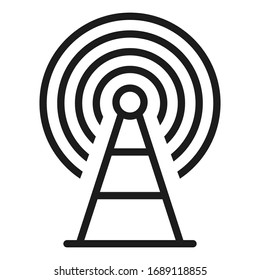 Wlan Spot, Sender Turm. Piktogramm der Vektorillustration. Kommunikationswelle.