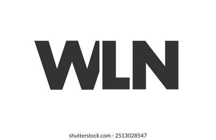 WLN logo design template with strong and modern bold text. Initial based vector logotype featuring simple and minimal typography. Trendy company identity ideal for businesses brand presence.
