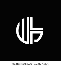 WLP logo WLP icon WLP monogram WLP letter minimalist Circle flat Unique modern abstract logo design.
