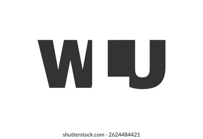 Design do logotipo WLU. Letra inicial W L U estilo de fonte em negrito para start-ups de tecnologia, consultoria, marca corporativa. Nome criativo da empresa, manchetes identidade tipográfica, logotipo moderno. Ilustração vetorial.