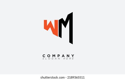 WM Alphabet letters Initials Monogram logo 