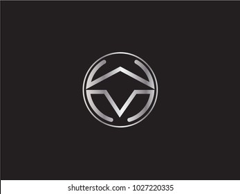 WM circle Shape Letter Design