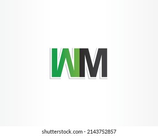 wm concept logo design icon