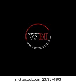 WM creative modern letters logo design template