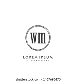 WM Initial beauty monogram logo vector